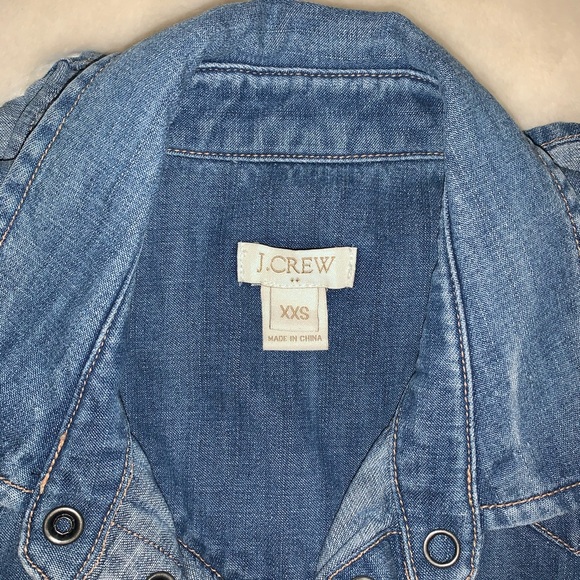 J. Crew Button Up Denim Shirt Size XXS - Picture 8 of 12